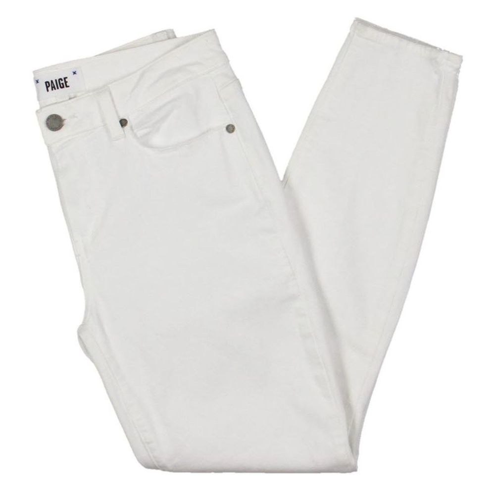Paige Womens Verdugo White Denim Ankle Mid Rise Skinny Jeans NWOT